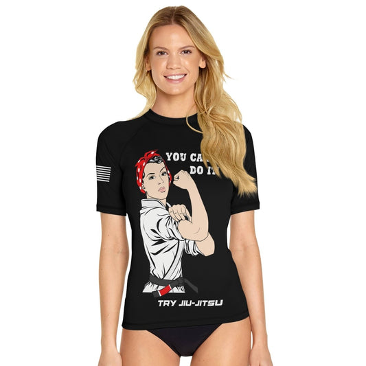 Mom Jiu - Jitsu Women's Short Sleeve Rash Guard - BattleFitGear