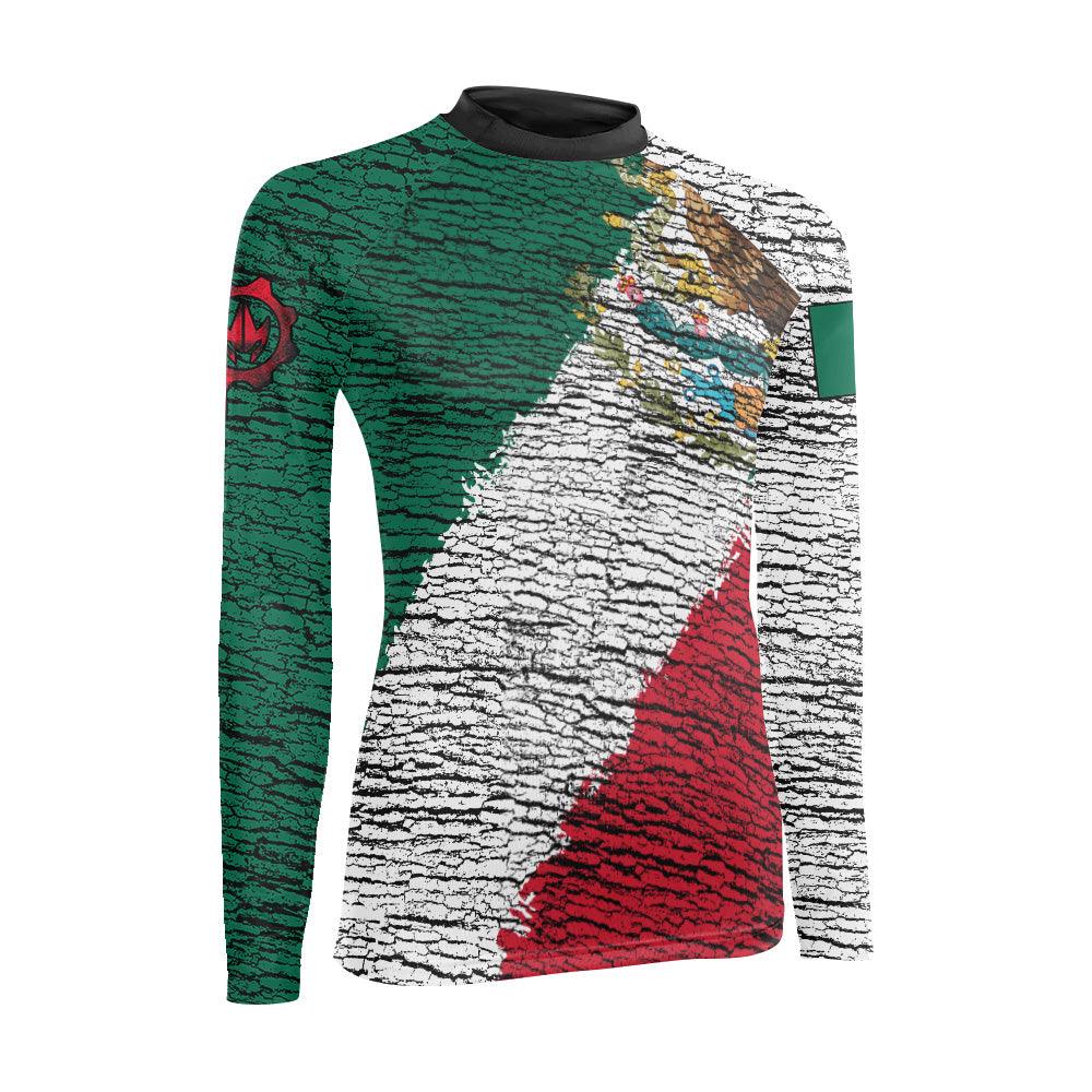 Mexico Flag Women's Long Sleeve Rash Guard