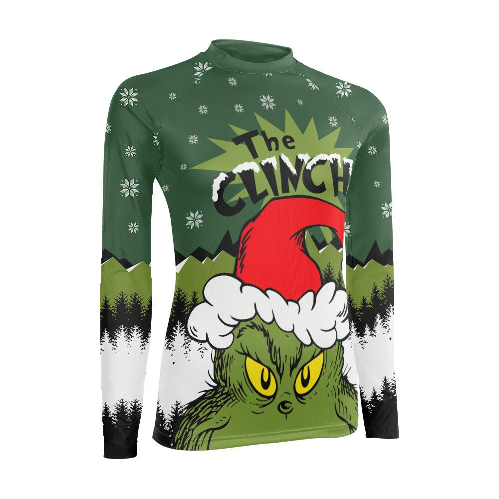 Grinch Santa Clause Women's Long Sleeve Rash Guard