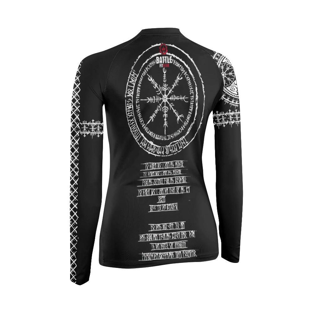 Vikings Shield Runes Women's Long Sleeve Rash Guard