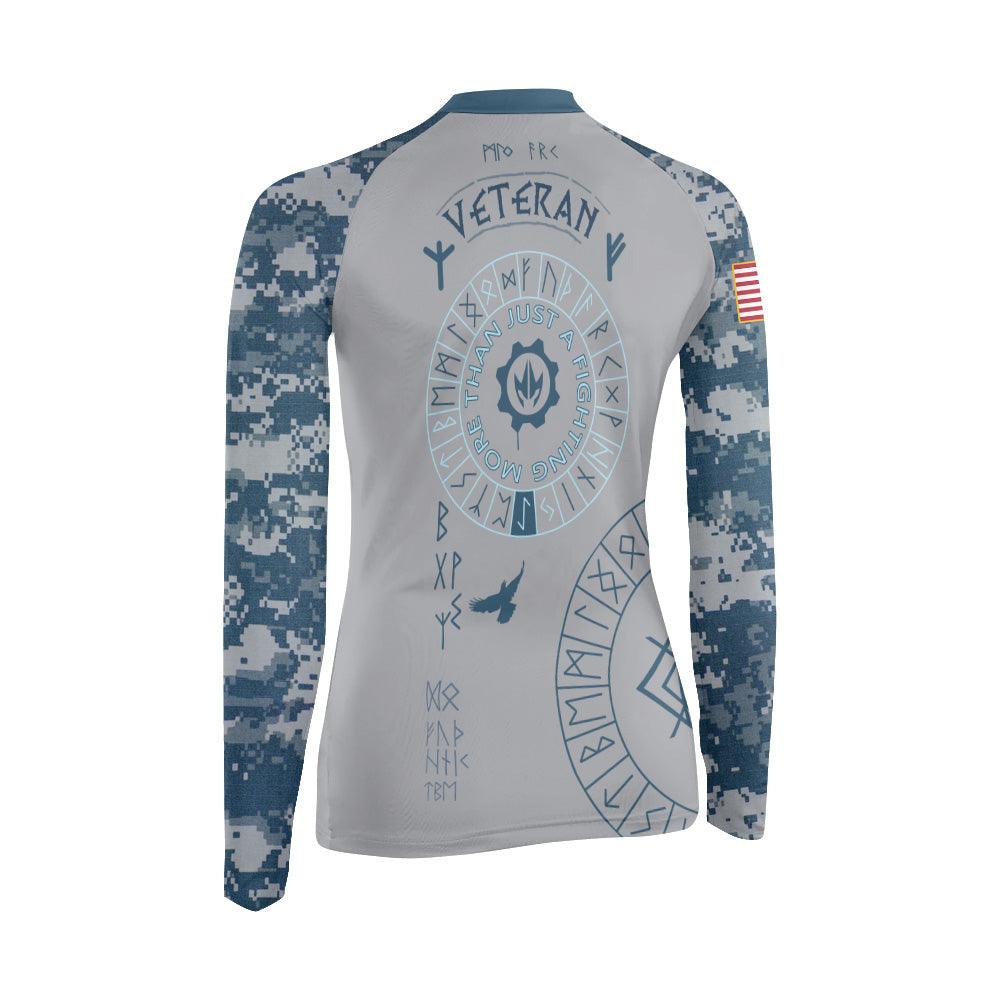 Navy Veteran Viking Women's Long Sleeve Rash Guard