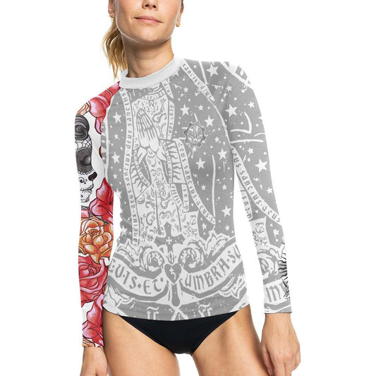 La Santa Muerte Women's Long Sleeve Rash Guard