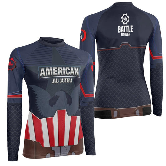 Captain American Women's Long Sleeve Rash Guard