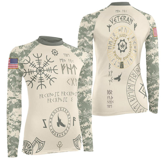 Army Veteran Viking Women's Long Sleeve Rash Guard