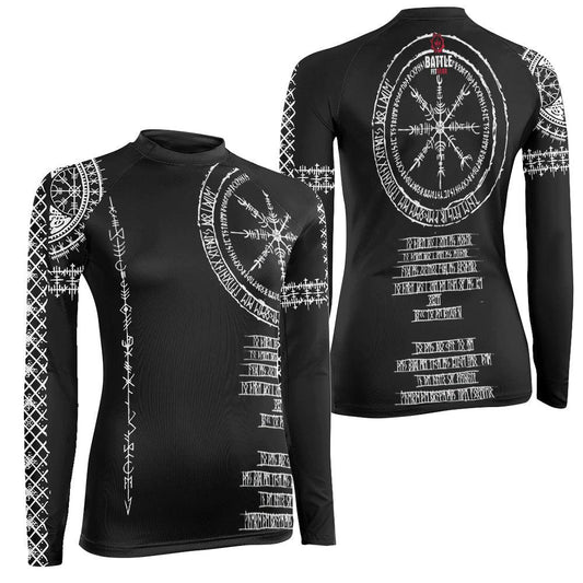 Vikings Shield Runes Women's Long Sleeve Rash Guard
