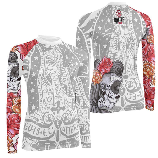 La Santa Muerte Women's Long Sleeve Rash Guard