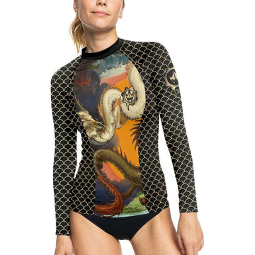 Twin Dragon Women's Long Sleeve Rash Guard