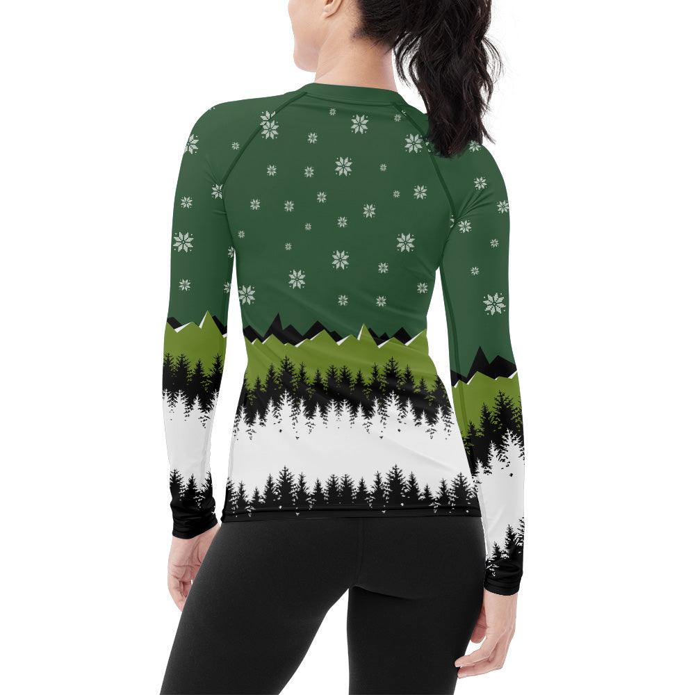 Grinch Santa Clause Women's Long Sleeve Rash Guard