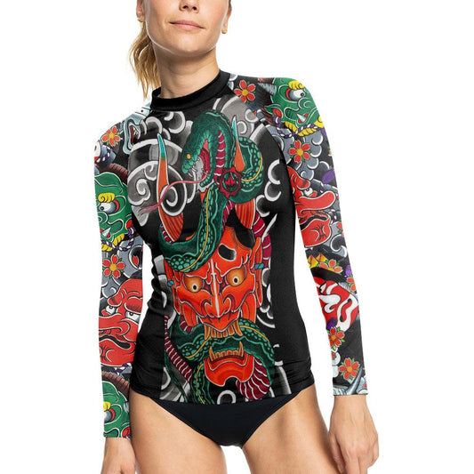 Japanese Viper Oni Women's Long Sleeve Rash Guard