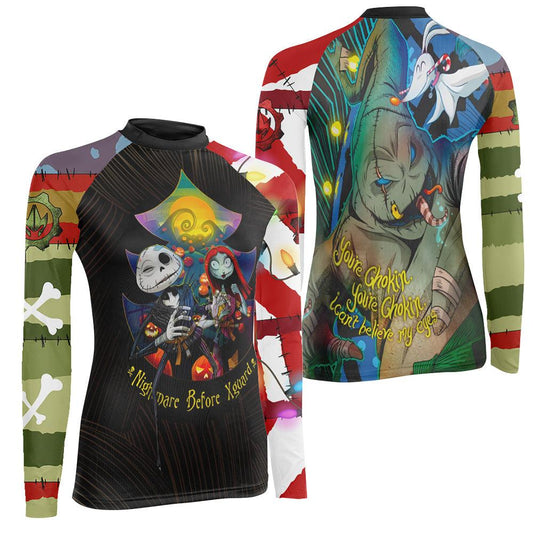 Oogie Boogie Christmas Women's Long Sleeve Rash Guard