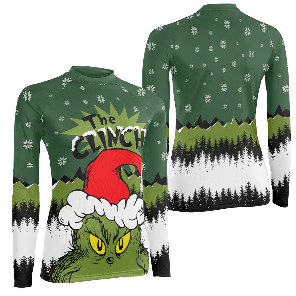 Grinch Santa Clause Women's Long Sleeve Rash Guard