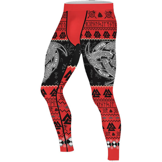 Odin Triskele Men's Compression Leggings - BattleFitGear