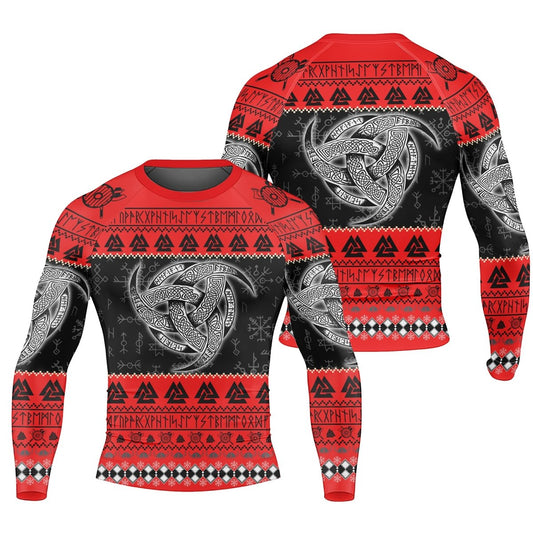 Odin Triskele Men's Long Sleeve Rash Guard - BattleFitGear