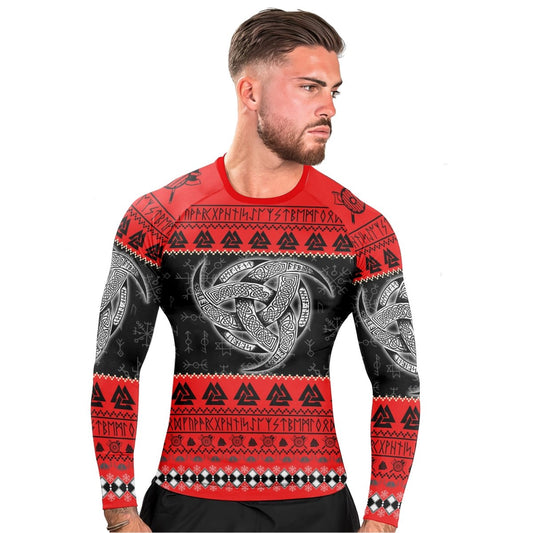 Odin Triskele Men's Long Sleeve Rash Guard - BattleFitGear