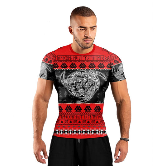 Odin Triskele Men's Short Sleeve Rash Guard - BattleFitGear