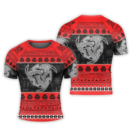 Odin Triskele Men's Short Sleeve Rash Guard - BattleFitGear