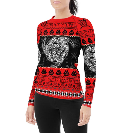 Odin Triskele Women's Long Sleeve Rash Guard - BattleFitGear