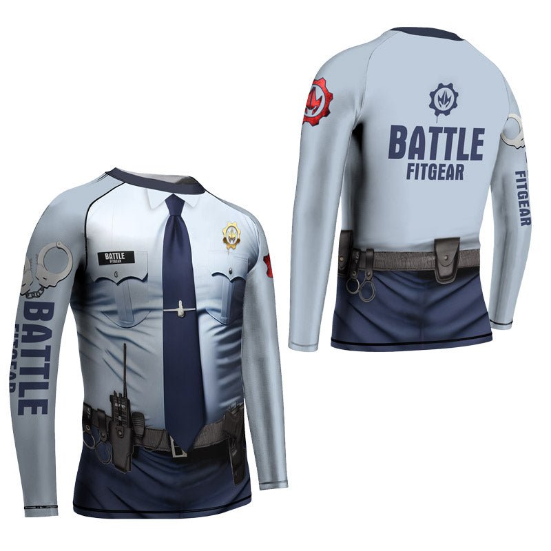 Officer Fighter Kids Rash Guard - BattleFitGear