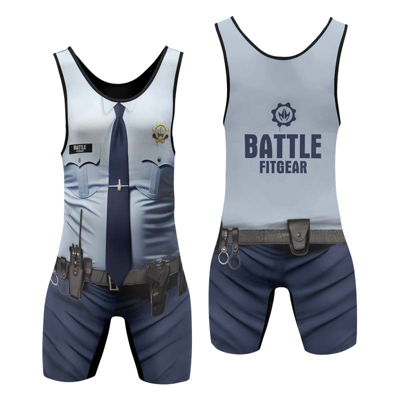 Officer Fighter Wrestling Singlets - BattleFitGear