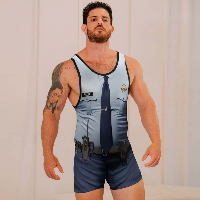 Officer Fighter Wrestling Singlets - BattleFitGear