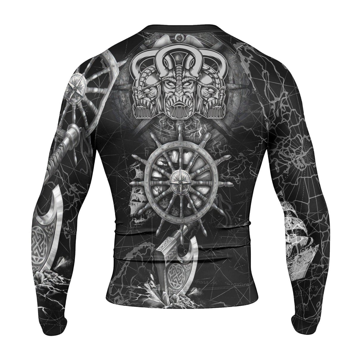 Viking Pirate Ship Long Sleeve Rash Guard - BattleFitGear