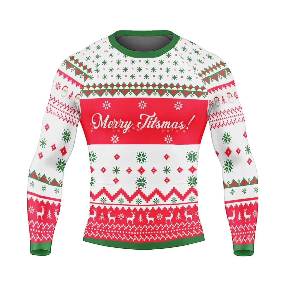 Merry Jitsmas Men's Long Sleeve Rash Guard - BattleFitGear