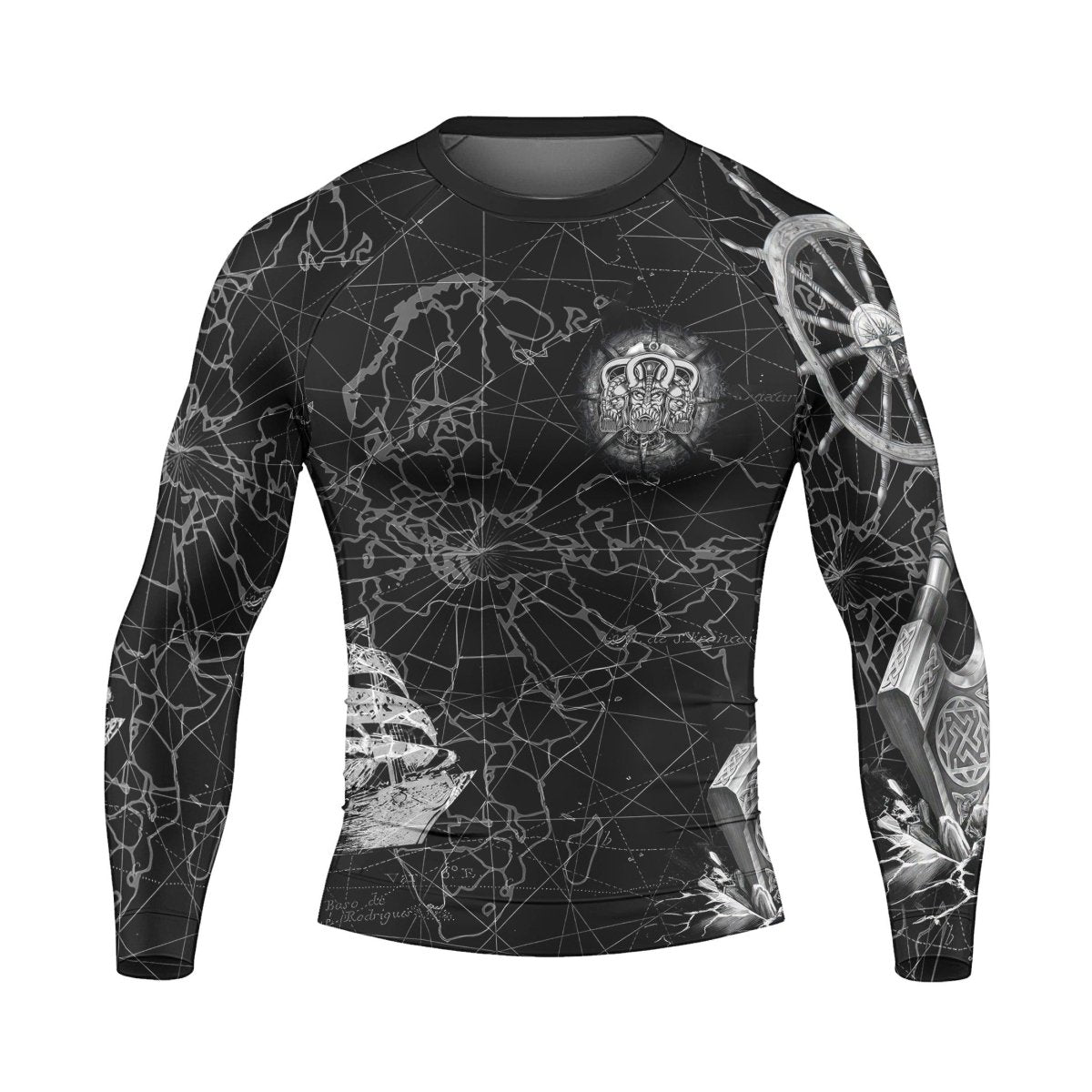 Viking Pirate Ship Long Sleeve Rash Guard - BattleFitGear