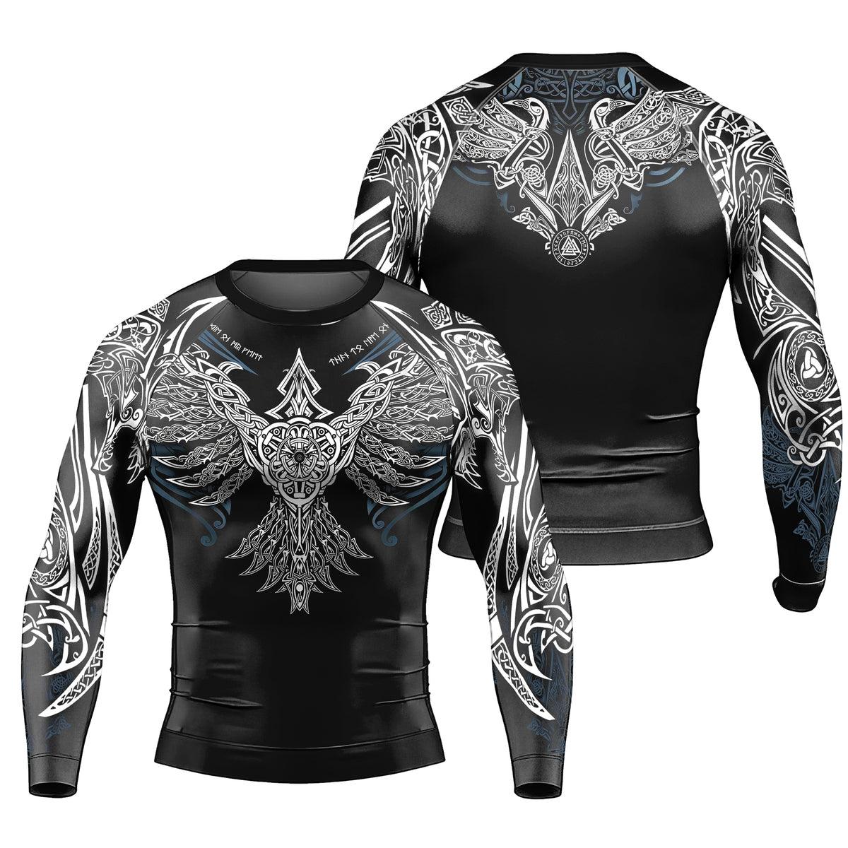 Phoenix Bird men long sleeve gym Rash Guard