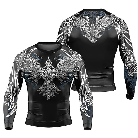 Phoenix Bird men long sleeve gym Rash Guard