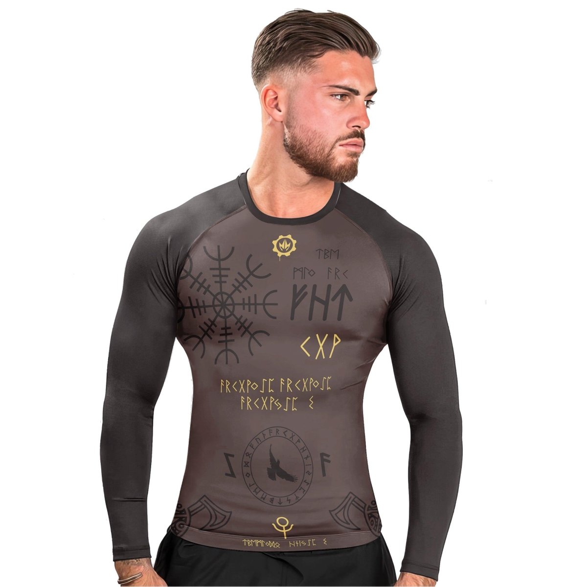 Viking Valhalla Rune Long Sleeve Rash Guard - BattleFitGear