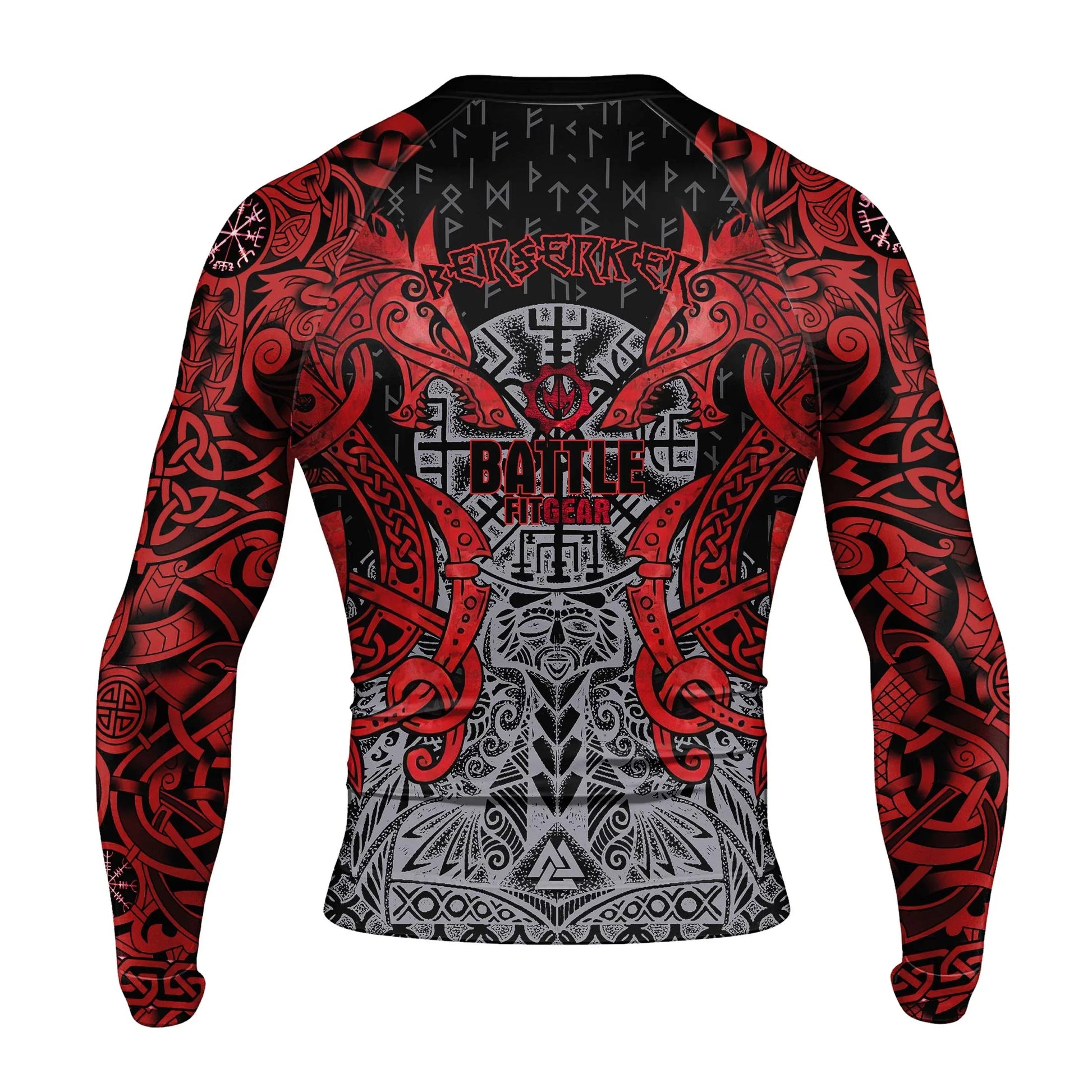 Rage Of Viking Berserker Men's Long Sleeve Rash Guard - BattleFitGear