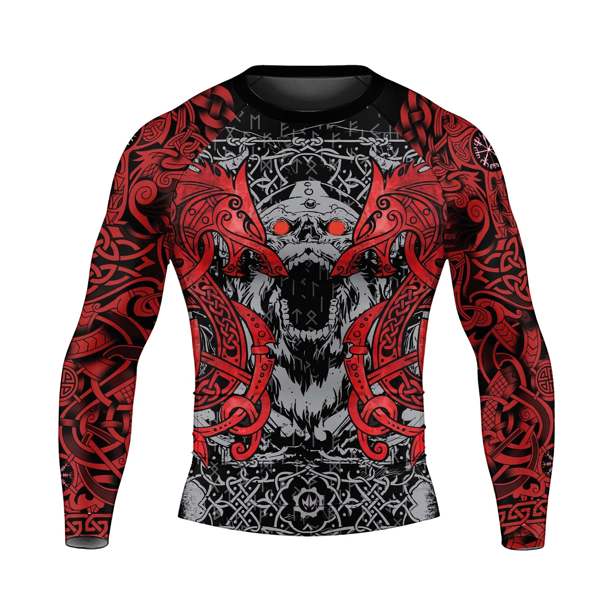 Rage Of Viking Berserker Men's Long Sleeve Rash Guard - BattleFitGear
