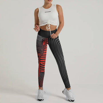 Red Eyes Snake Leggings - BattleFitGear