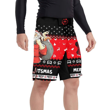 Villain Santa Claus Jitsmas Fight Shorts - BattleFitGear