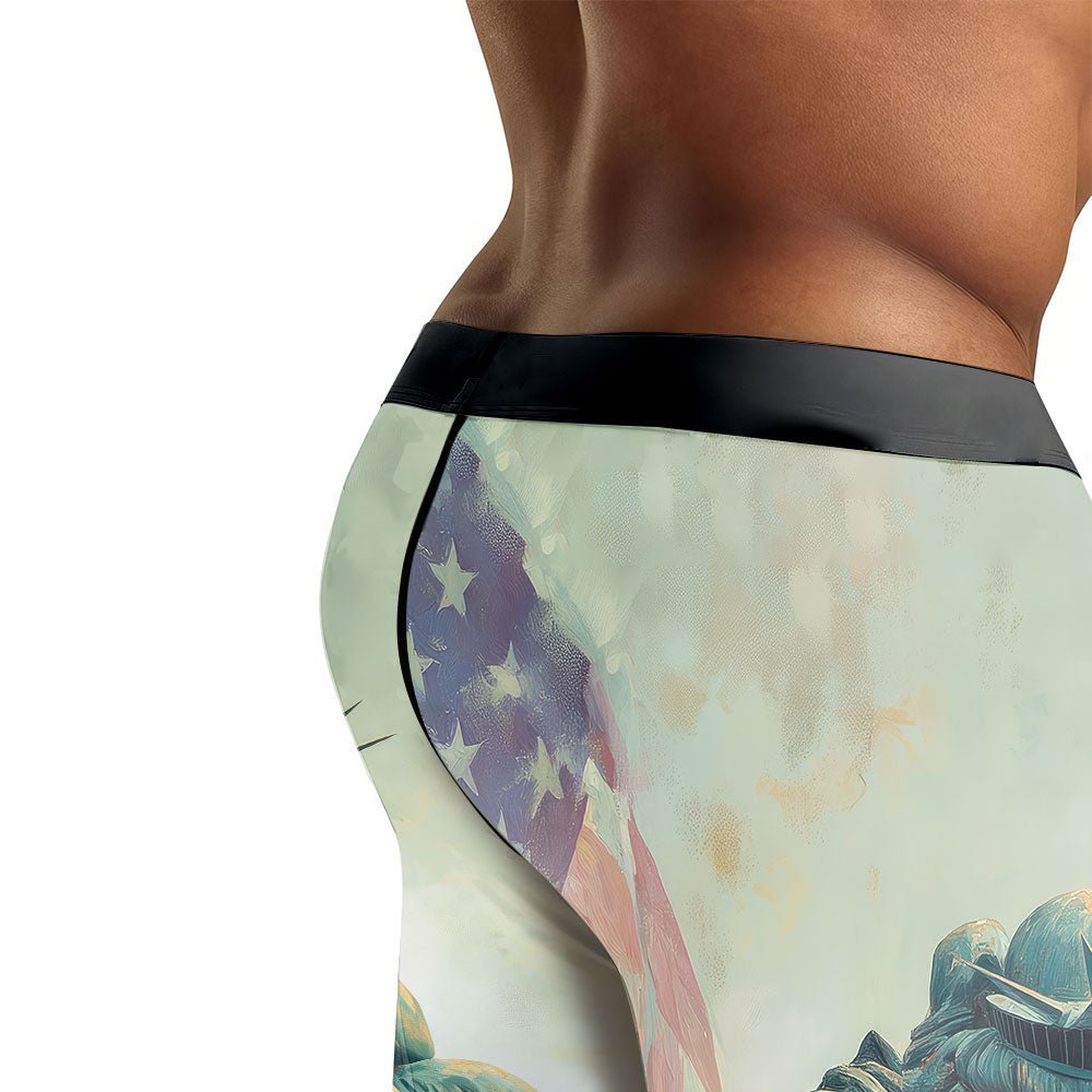 Sadness Liberty Men's Compression Leggings - BattleFitGear