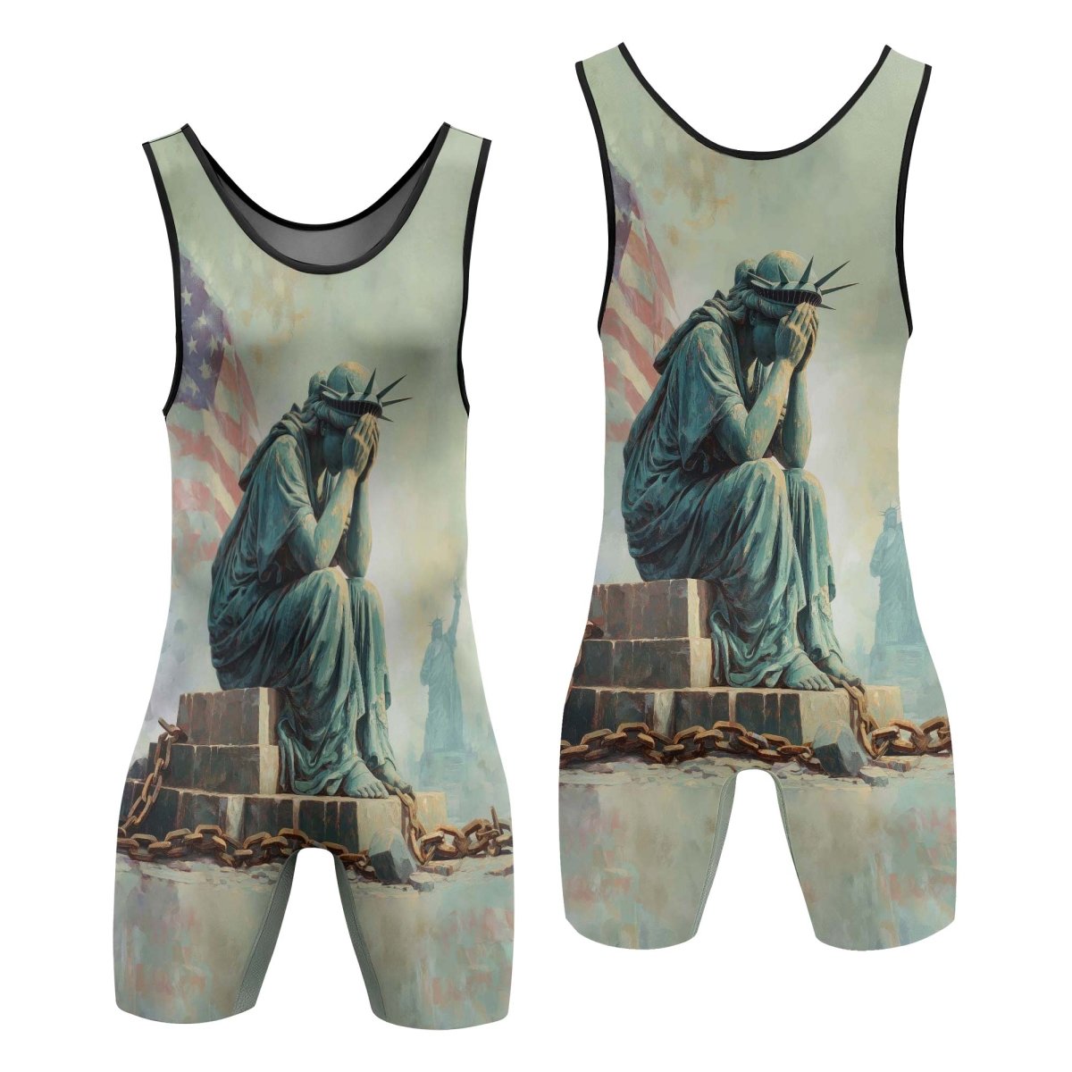 Sadness Liberty Wrestling Singlets - BattleFitGear