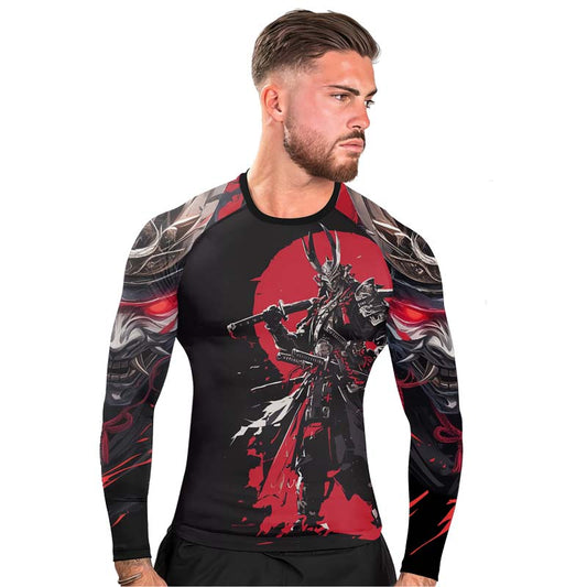 Samurai of War Men's Long Sleeve Rash Guard - BattleFitGear