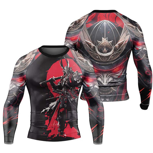 Samurai of War Men's Long Sleeve Rash Guard - BattleFitGear