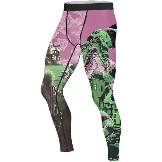 Sandworm Beetlejuice Men's Compression Leggings - BattleFitGear