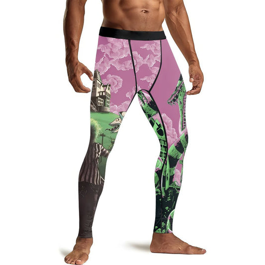 Sandworm Beetlejuice Men's Compression Leggings - BattleFitGear