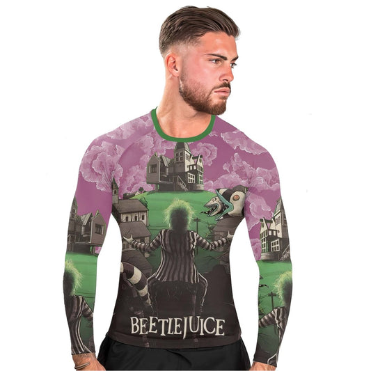 Sandworm Beetlejuice Men's Long Sleeve Rash Guard - BattleFitGear