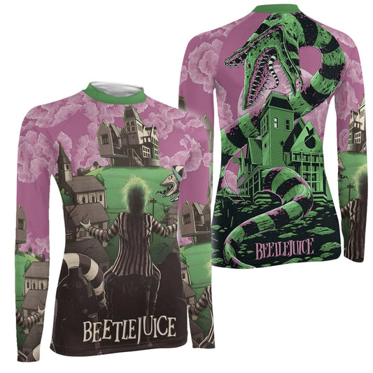 Sandworm Beetlejuice Women's Long Sleeve Rash Guard - BattleFitGear