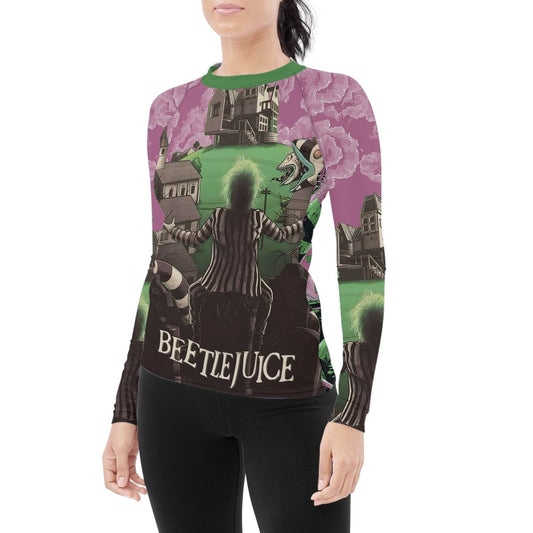 Sandworm Beetlejuice Women's Long Sleeve Rash Guard - BattleFitGear