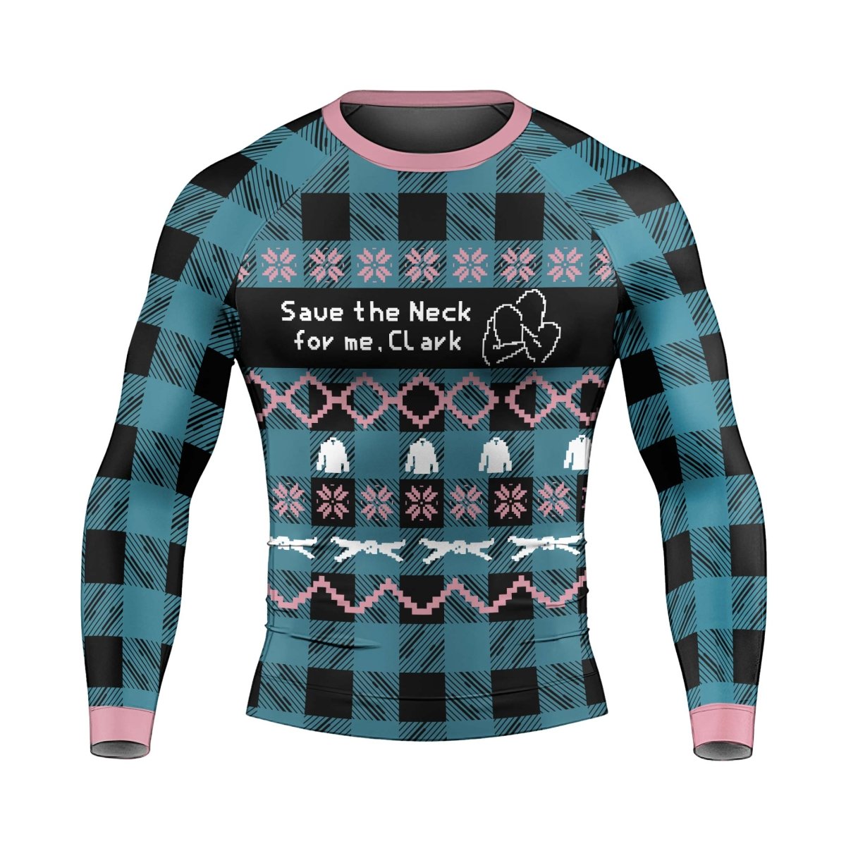 Save The Neck For Me Men's Long Sleeve Rash Guard - BattleFitGear