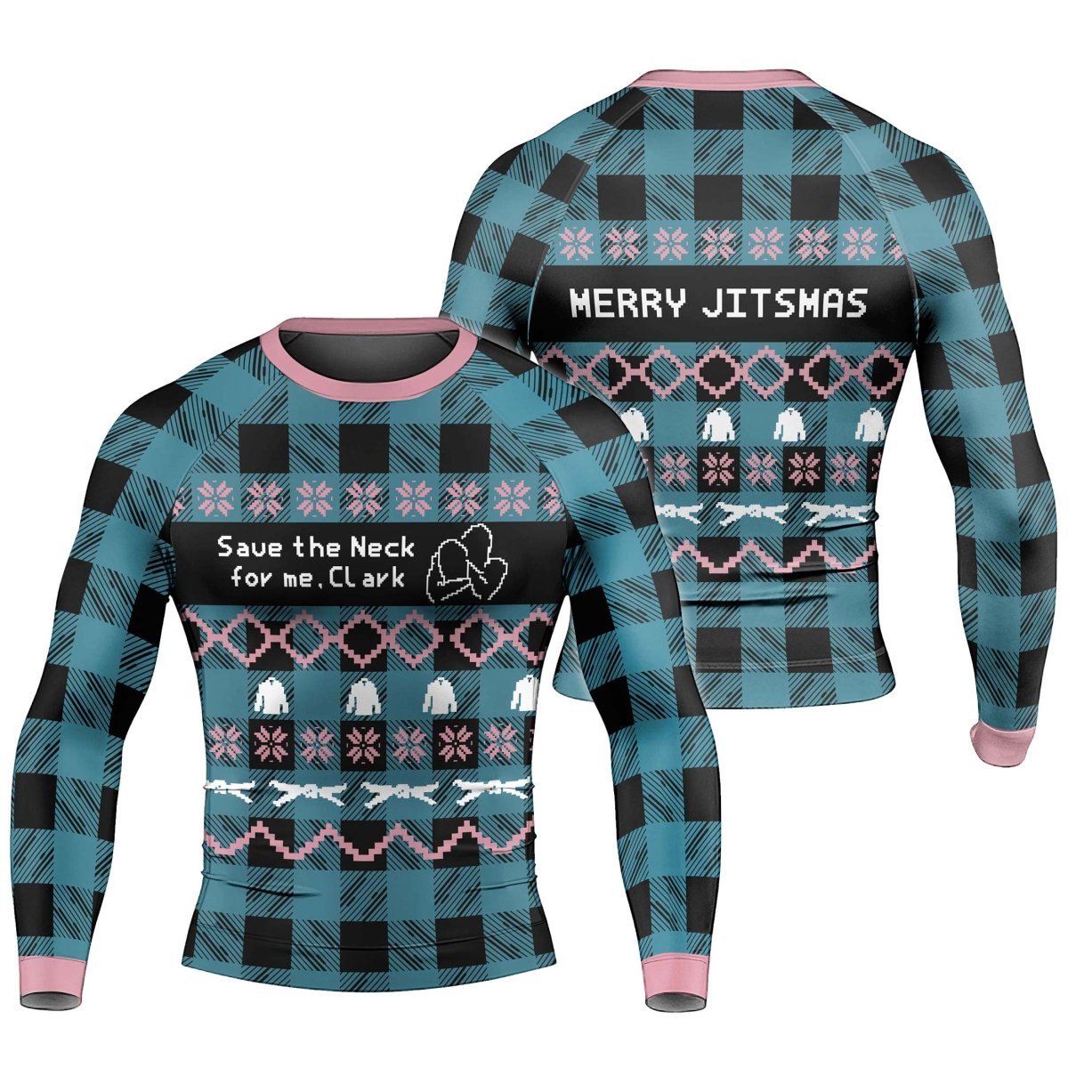 Save The Neck For Me Men's Long Sleeve Rash Guard - BattleFitGear