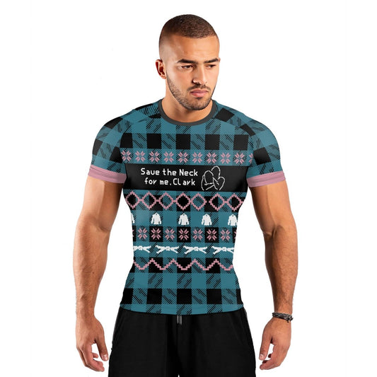 Save The Neck For Me Men's Short Sleeve Rash Guard - BattleFitGear