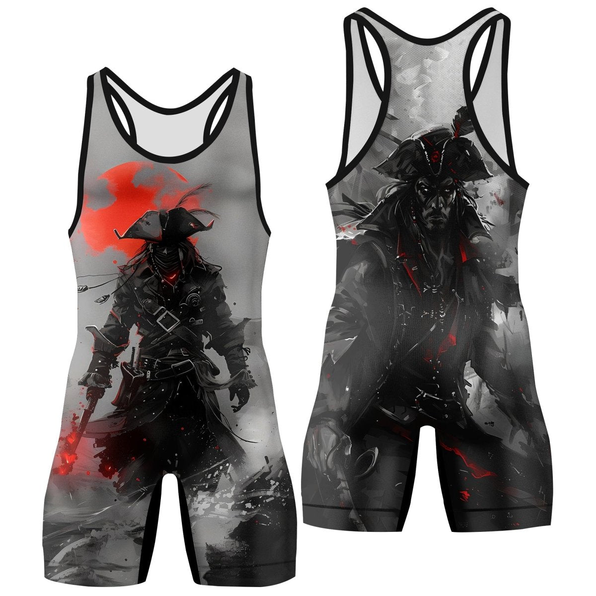 Shadow Pirate Caribbean Wrestling Singlets - BattleFitGear