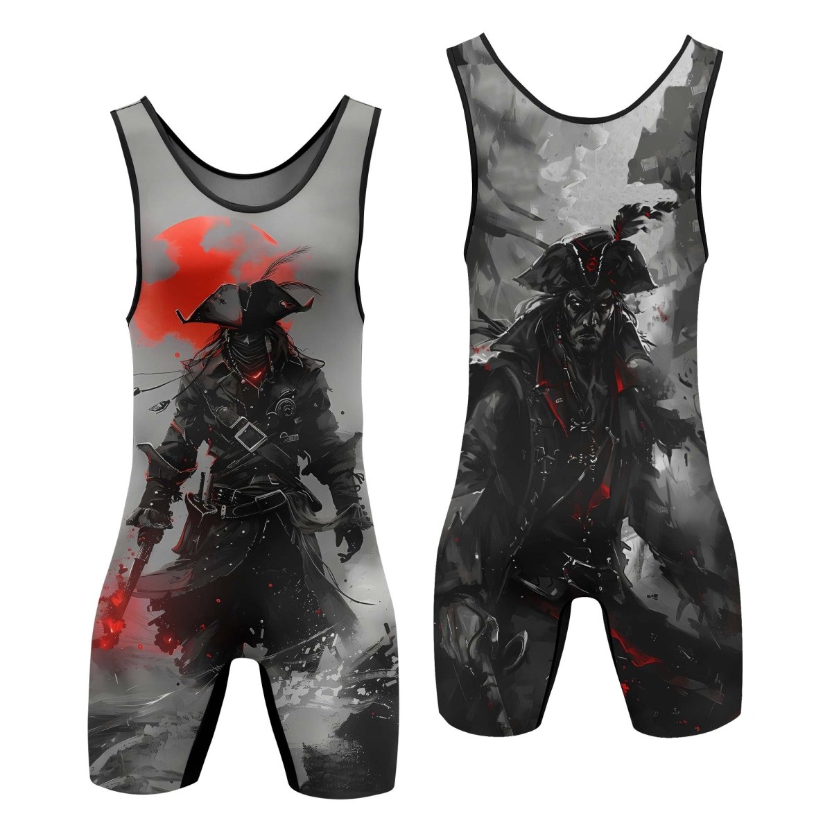 Shadow Pirate Caribbean Wrestling Singlets - BattleFitGear