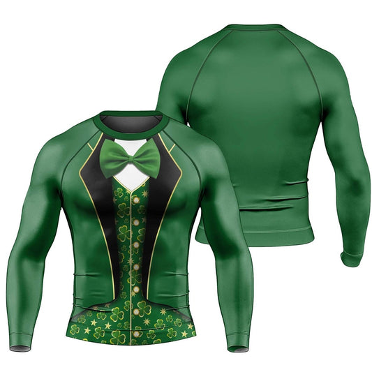 St. Patrick's Day Cosplay Men's Long Sleeve Rash Guard - BattleFitGear