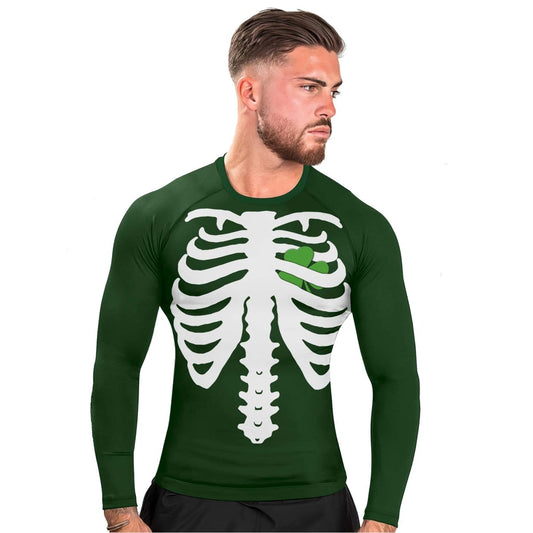 St Patrick's Heart Men's Long Sleeve Rash Guard - BattleFitGear